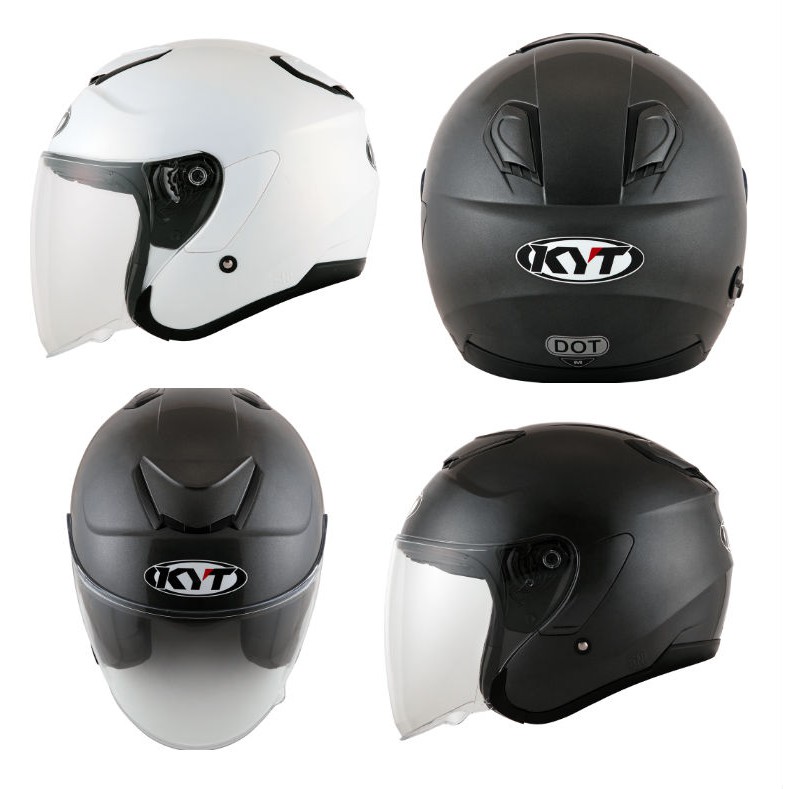 Jual Helm Motor KYT Model Kyoto Half Face Solid Polos Original