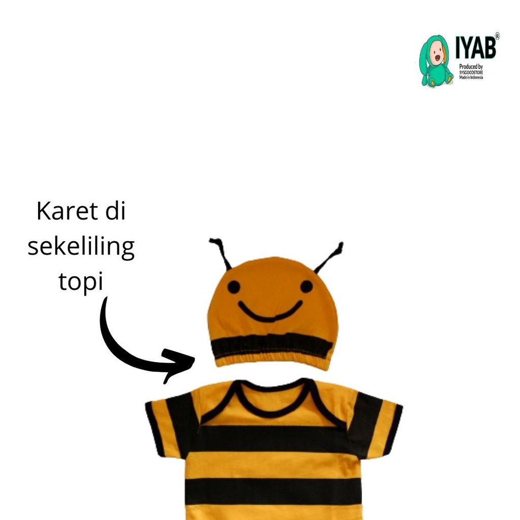 IYAB  Baju Bayi Jumper Bayi Lebah Katun Unisex-4
