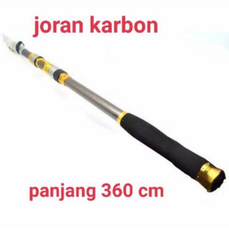 joran pancing carbon telescopic kuat&kaku 360cm