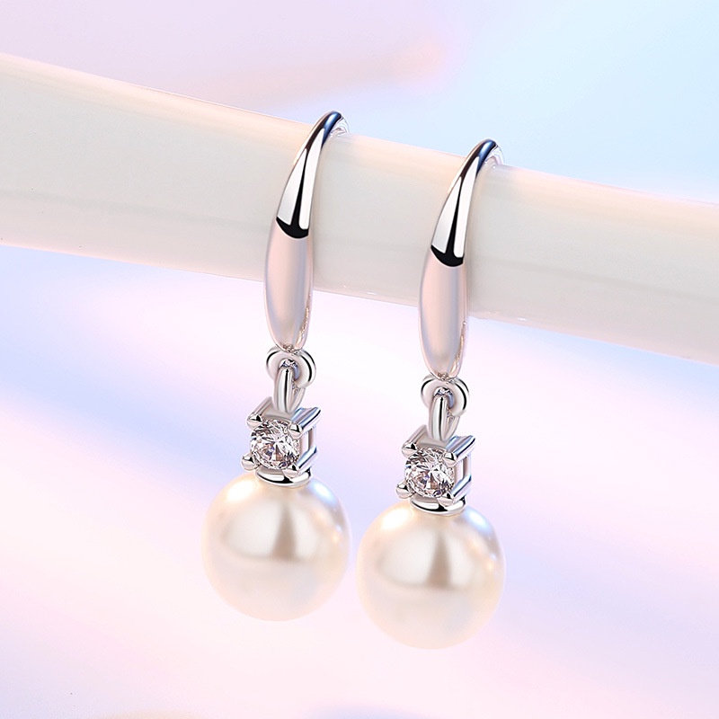 Anting Perak 925 Wanita Rumbai Zirkon Fashion Perhiasan/Subang Telinga anting perempuan