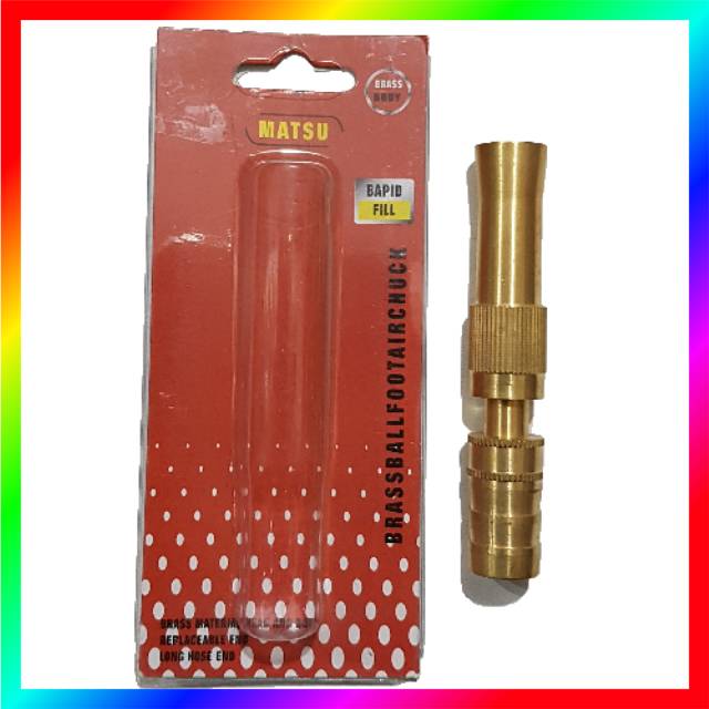 Hose nozzle / Semprotan air kuningan BRASS MATSU 5/8x4&quot;