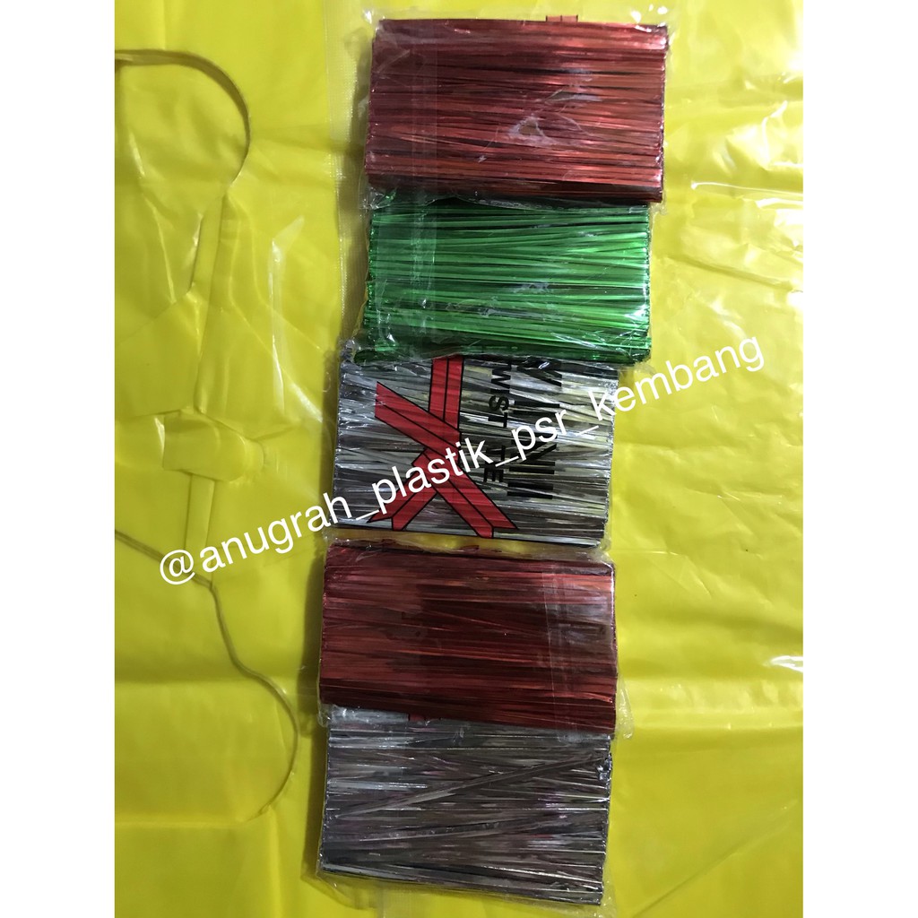 Kawat pengikat souvenir warna warni / twist tie / kawat pengikat plastik