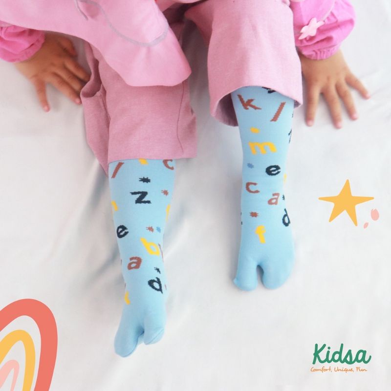 Kaos Kaki Anak Kidsa Motif Alphabet Kanik Soka | Kaos Kaki Anak TK