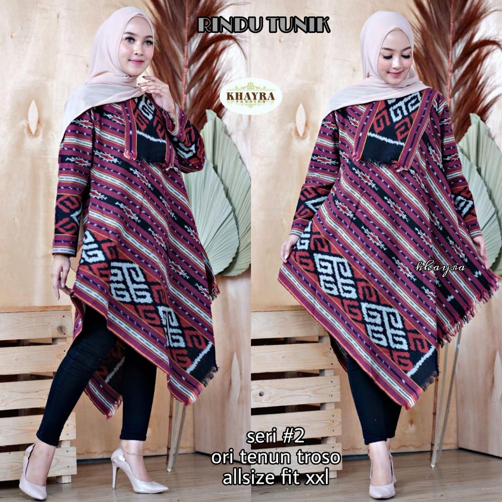 Dress Batik Murah Rindu Tunik BatikSoloTuman 165.000