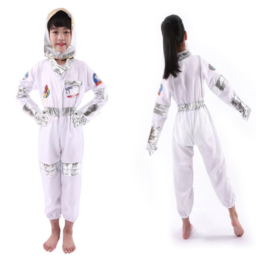 Kostum Astronaut Pesta Tema Helm Astronot Cosplay Kado Anak Space Suit