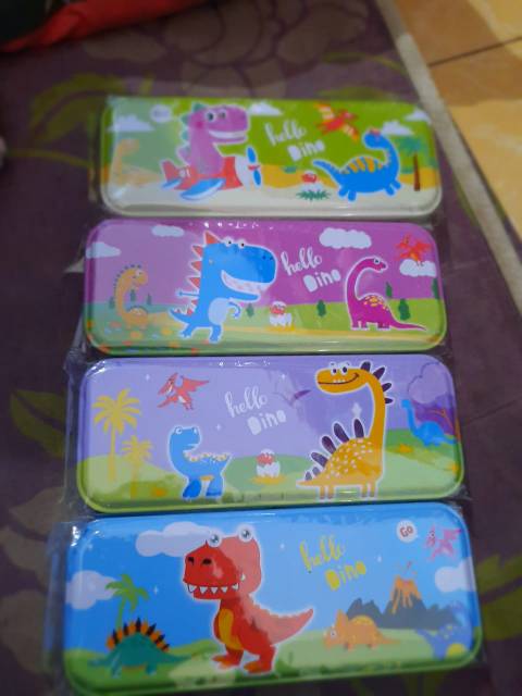(125gr) tempat pensil / lepak seng besi bt21 animal-5