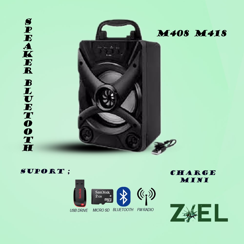 Musik Bok Bluetooth M418 / Music Box Blutut Speaker