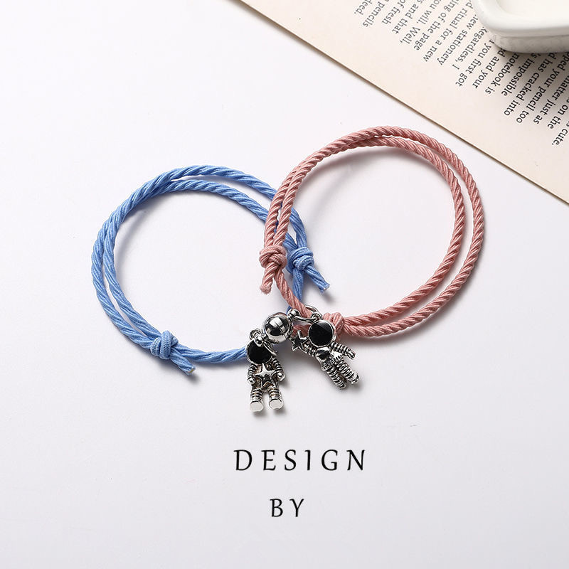 Fashion astronaut pendant couple Bracelet nylon rope Solid Color Bracelet simple accessories