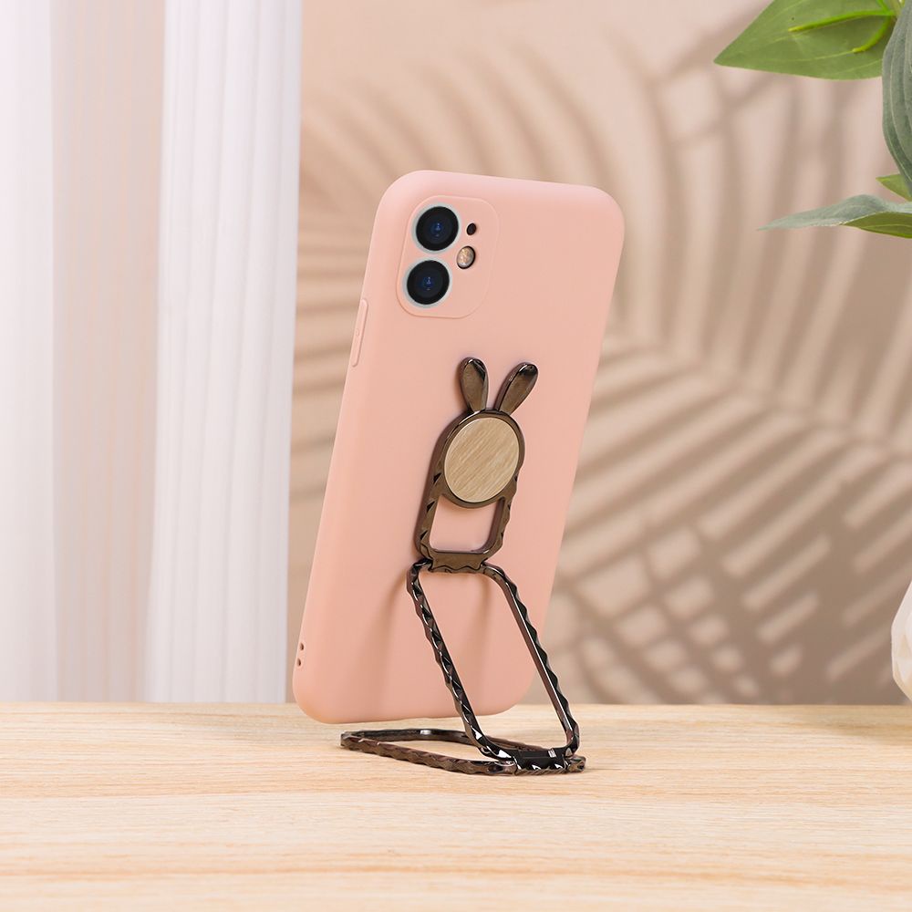 TOP Ultra Thin Mobile Phone Holder Grip Stand Folding Magnetic Universal Rabbit 360 Rotation Back Sticker Ring Buckle/Multicolor