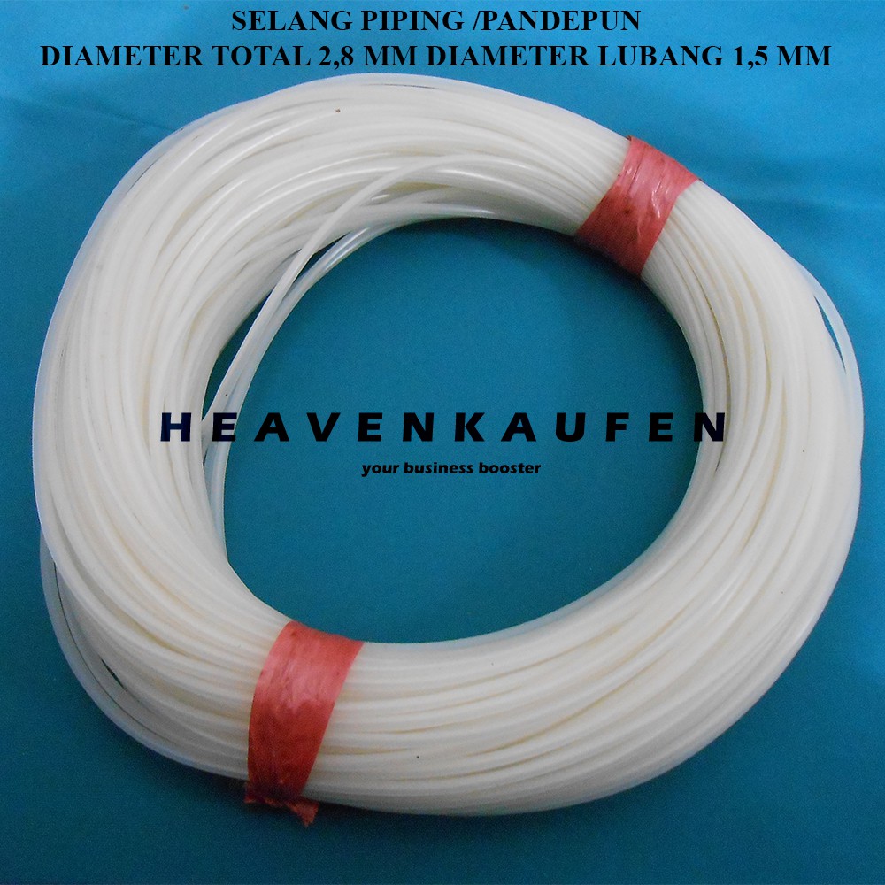 Selang Piping Pandepun Diameter Total 2,8 mm Lubang 1,5 mm Untuk List Rangka Tas Craft Jok Kursi Dll