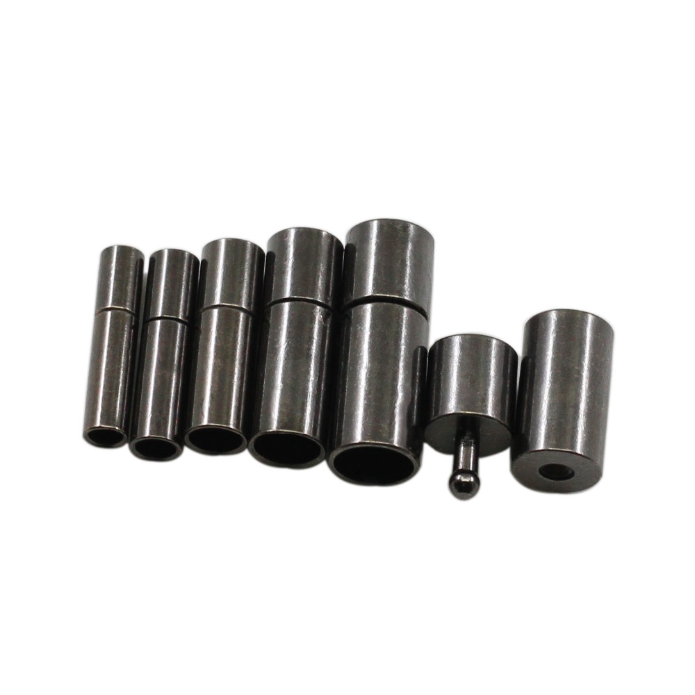 10pcs / Lot End Cap Bahan Metal Warna Hitam / Emas / Rhodium Ukuran 2 / 2.5 / 3 / 4 / 5 / 6 / 7 / 8mm Untuk Membuat Perhiasan Diy