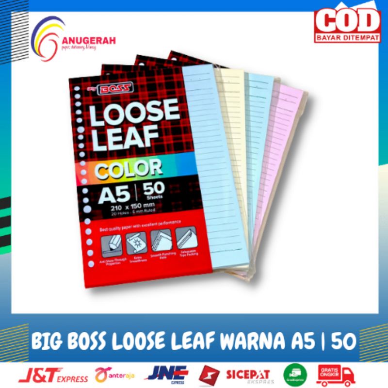 

Big Boss Loose Leaf A5 | 50 (Warna) (PCS)