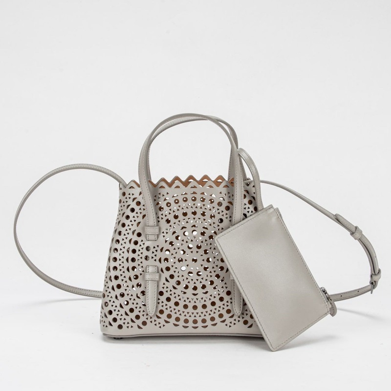 Tas alaia mina 20 cuir lux mini new vienne tote bag