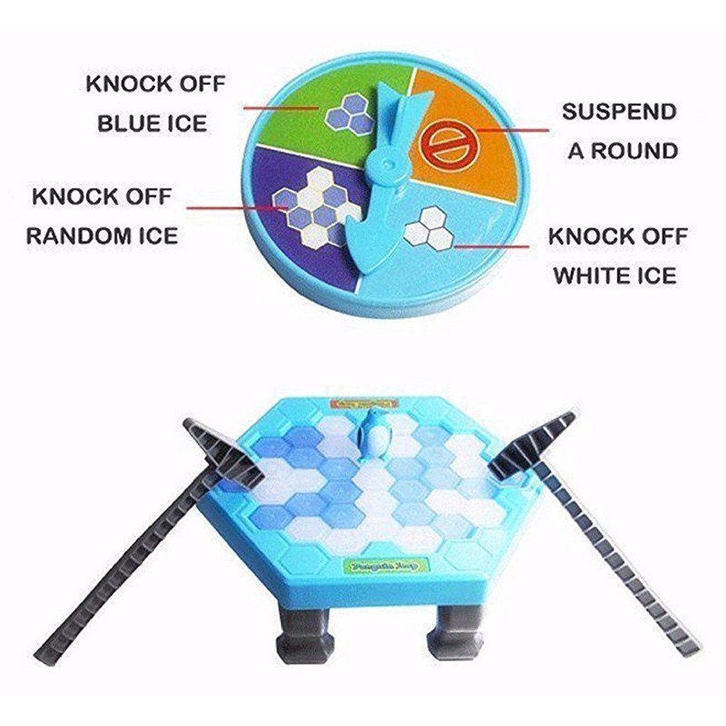 New Save the Penguin Ice Kids Puzzle Game Break Ice Block Hammer Trap Party Toy