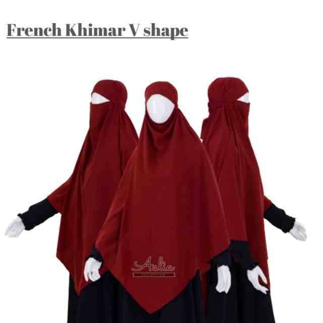 French Khimar V Shape Lancip by Aalia Collection