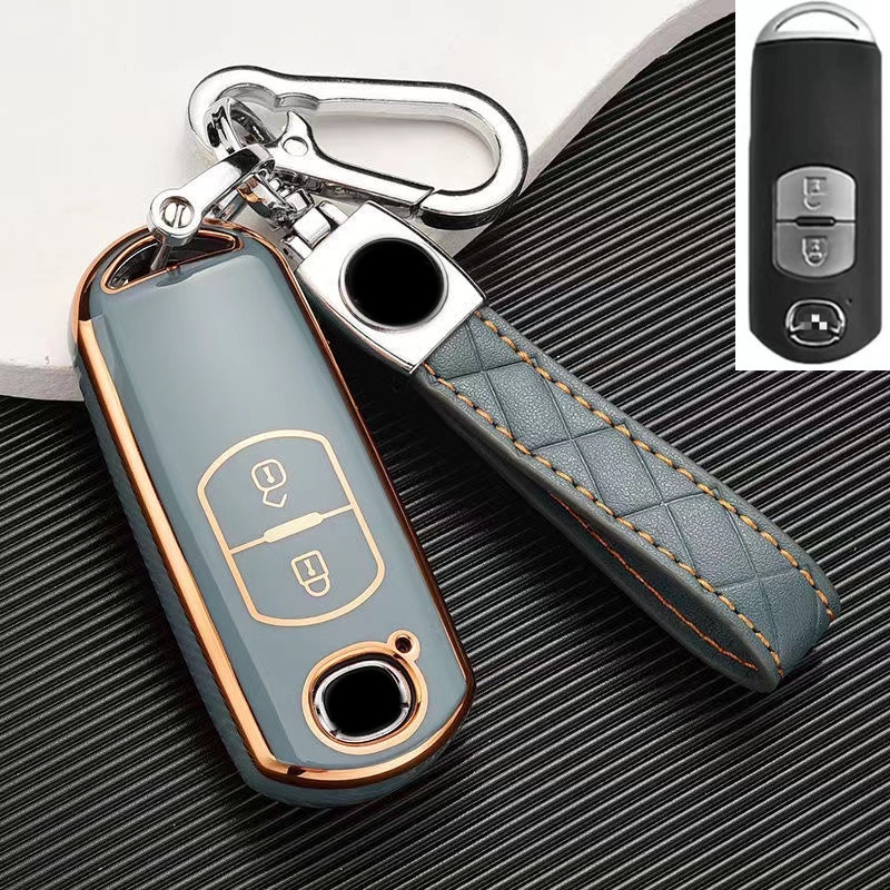 Casing Kunci Mobil Mazda 2 3 6 Axela Atenza CX-5 CX5 CX-7 CX-9 Smart 2 / 3 Tombol Keyless