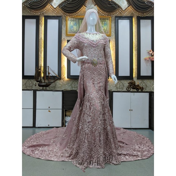 GAUN PENGANTIN DUYUNG FULL PAYET/BAJU PENGANTIN WANITA/KEBAYA PENGANTIN DUYUNG PAYET