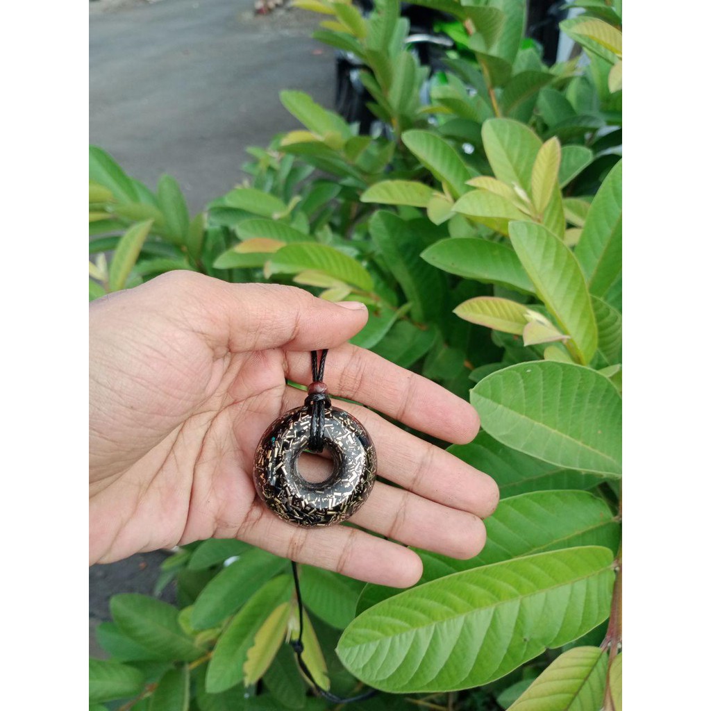Kalung Kesehatan Pria Wanita Original Donut Hitam