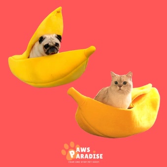 Tempat Tidur Anjing Kucing Pisang - Pet Banana Bed