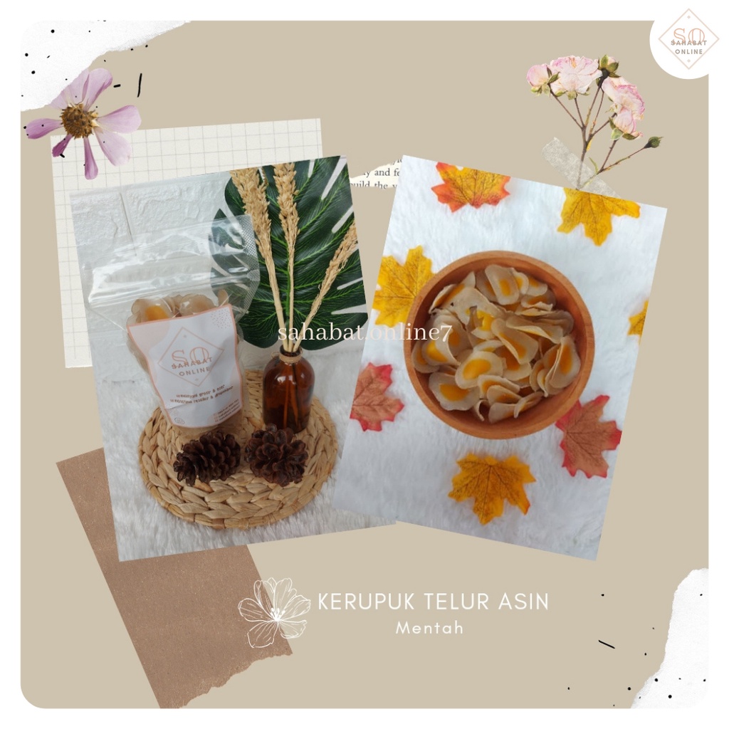 

KERUPUK TELUR ASIN/KERUPUK TELOR ASIN/CEMILAN KHAS TEGAL 250GR