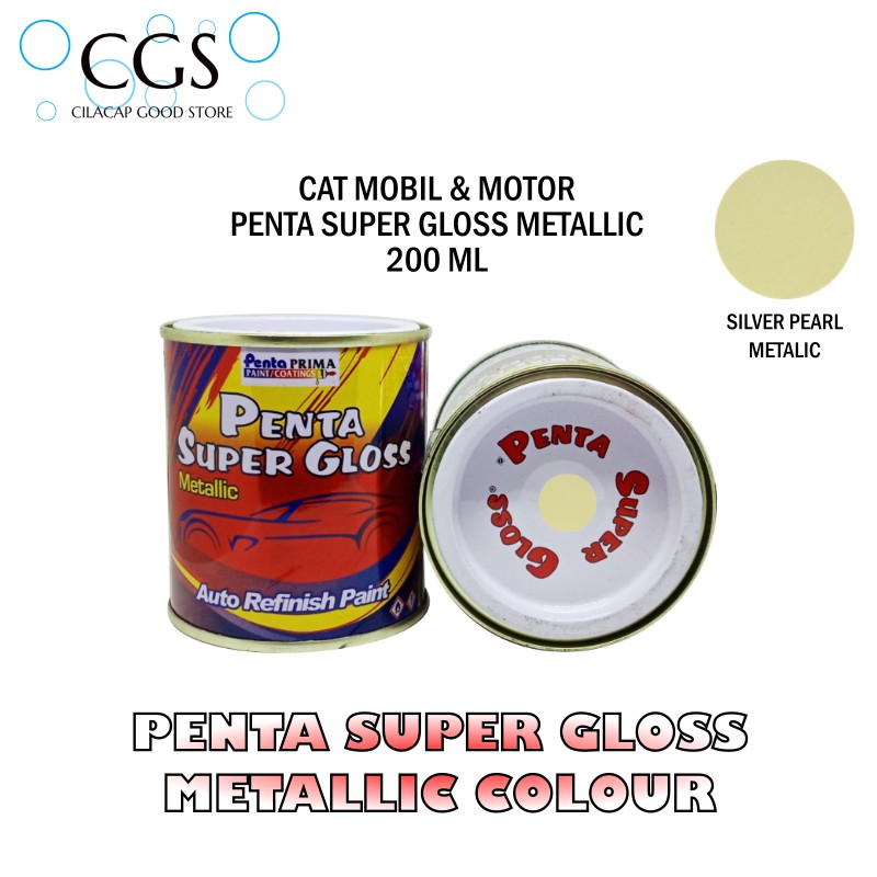 CAT PENTA SILVER PEARL 09059 200 gram - cat penta silver - cat penta super gloss silver - cat motor 