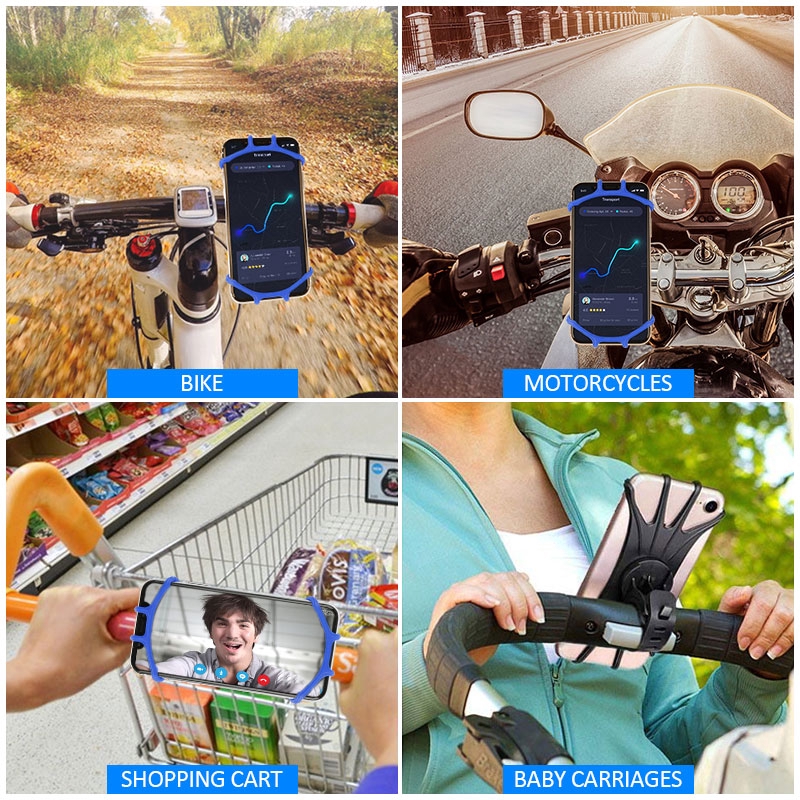 Bracket Stand Holder Handphone Vivo Xiaomi Huawei Samsung Universal Untuk Stang Sepeda / Motor