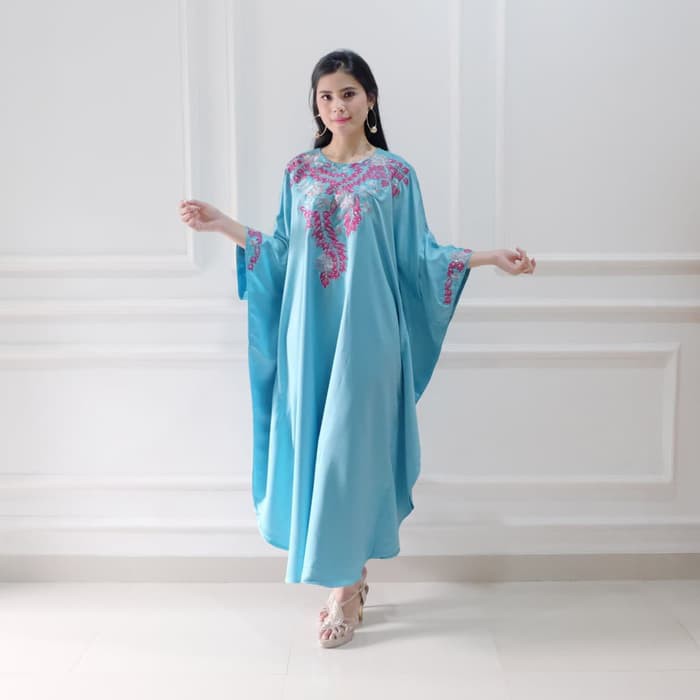 Kaftan Nagita/ kaftan satin/ Kaftan busui/ kaftan katun putih jumbo