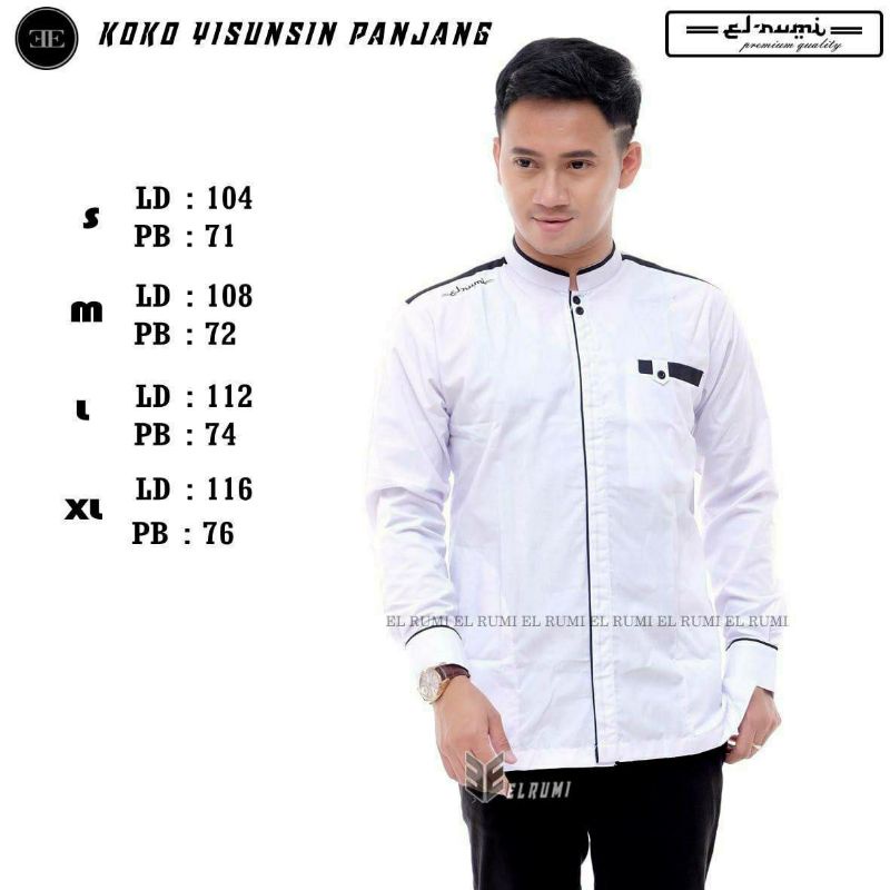 BAJU KOKO EL RUMI MOTIF YISUNSIN PANJANG