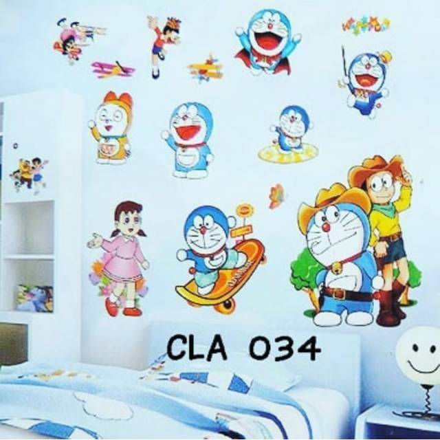Sticker Dinding Doraemon 3d