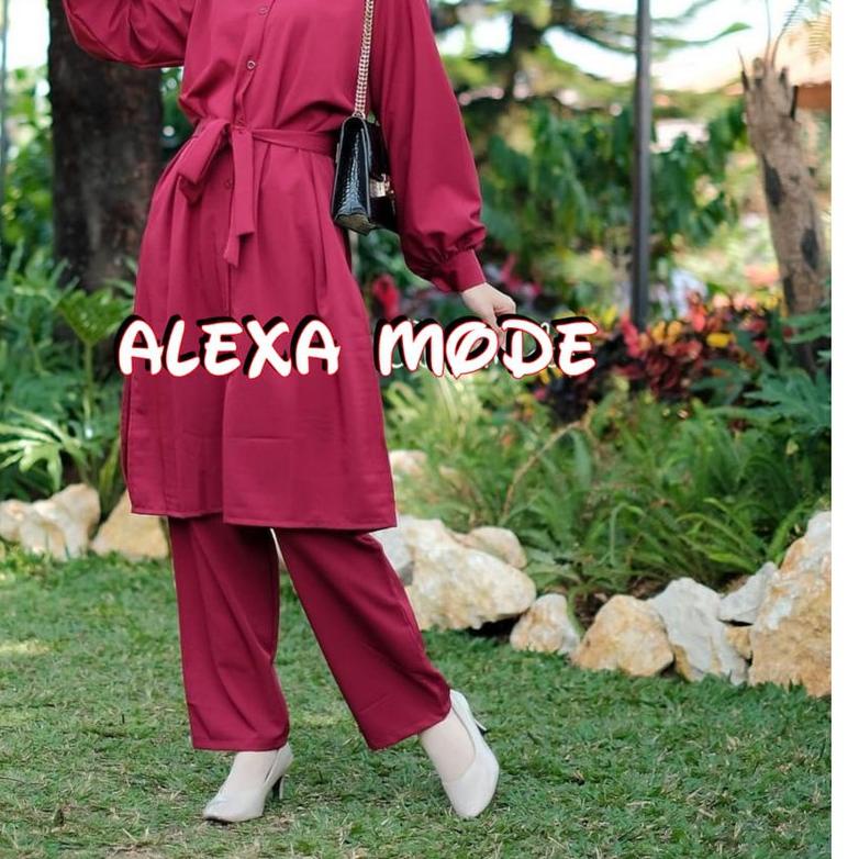 ☄ NEW SETELAN LONG TUNIK POLOS JUMBO / SETCEL LONG RAYON VISCOSE POLOS FIT TO XXL ➩