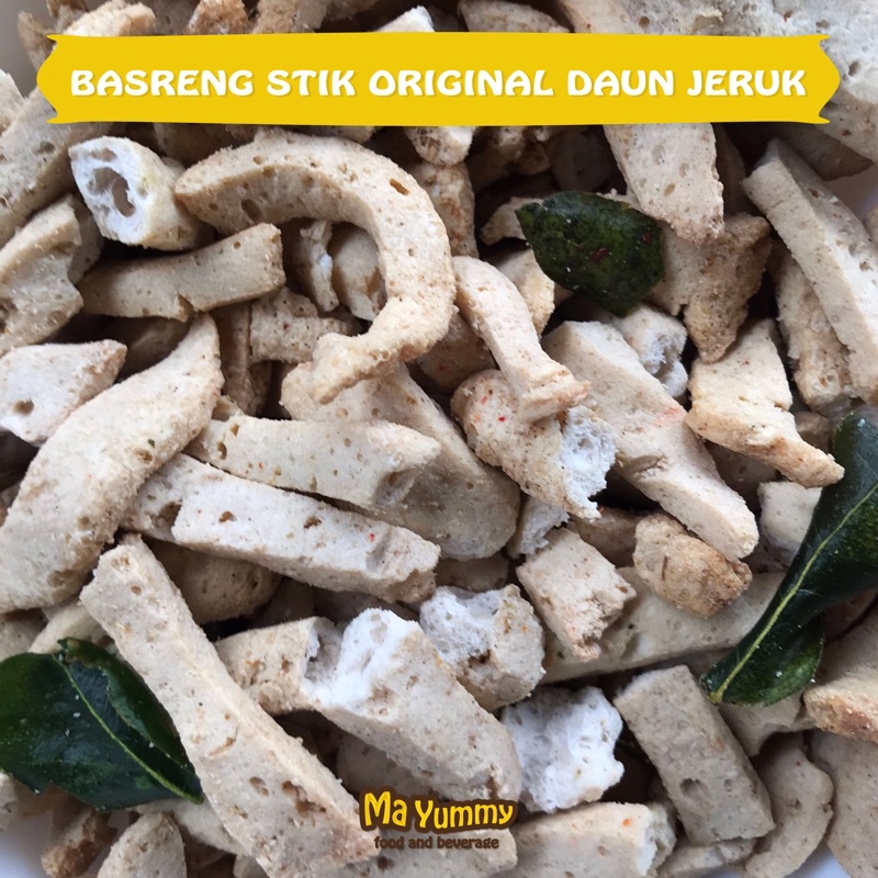 BASRENG DAUN JERUK 500gr (BASO GORENG / SNACK KILOAN / CEMILAN / MURAH MERIAH / JAJANAN ENAK / MAKANAN RINGAN / BASRENG STIK / BASRENG PIPIH)-Stik Ori Daun Jeruk