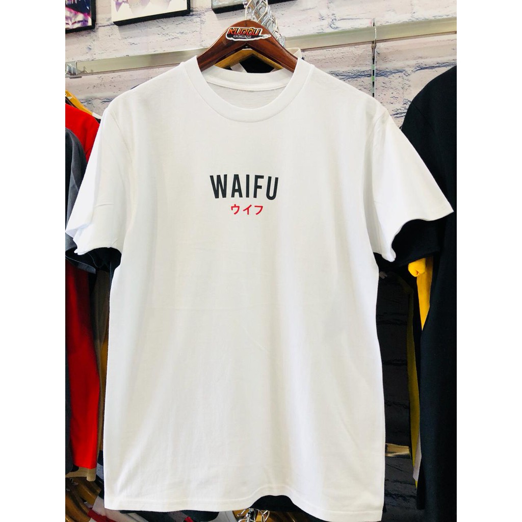 Kaos Waifu Kanji Putih Couple Wibu Silahkan Dibeli