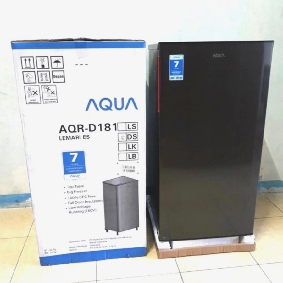 AQUA AQRD181DS Lemari Es 1 Pintu Kulkas AQR-D181 Low wat AQRD181 DS LS - AQR-D181DS