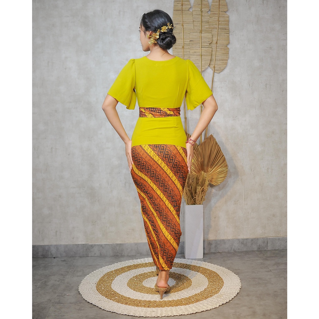 (kode 5) ONE SET KEBAYA JADI AIR FLOW RUMBAI+KAMEN PLISKET+SELENDANG-5