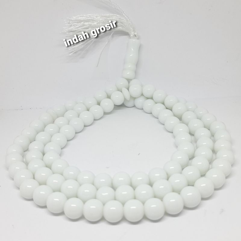 TASBIH 10MM BATU GIOK SUSU 99BUTIR NATURAL