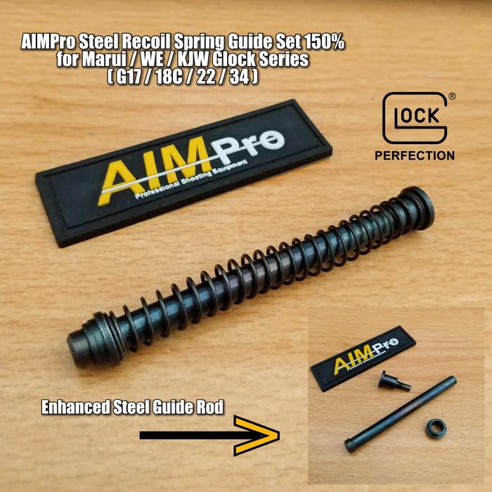 grosir  AIMPro Steel Recoil Spring Guide Set For Marui / WE / KJW G17 / G18 Berkualitas