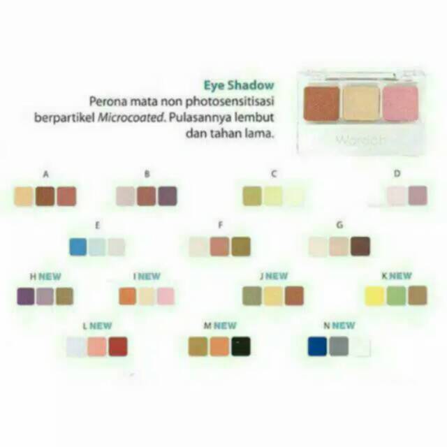 ☃️Cutezz_ching1☃️Wardah Eyeshadow A - N 3.3g - Eyeshadow