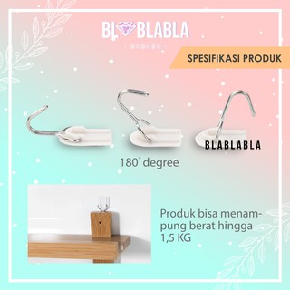 BLABLABLA Tempelan Hook Multifungsi Isi 6 PCS Gantungan  