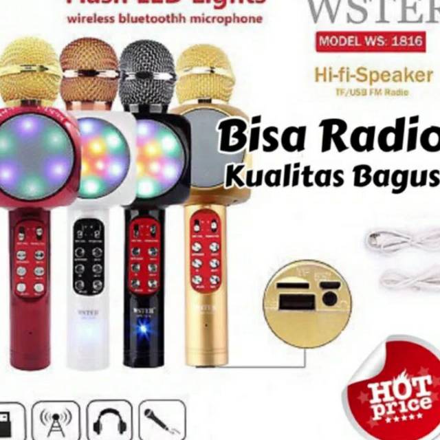 READY MAKASSAR MIC KARAOKE BLUETOOTH WS 1816