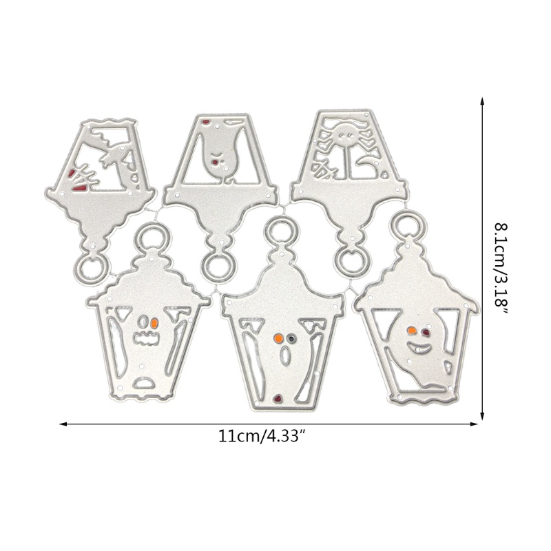 Cetakan Stensil Cutting Dies Motif Kue Halloween Bahan Metal Untuk Scrapbook / Craft DIY