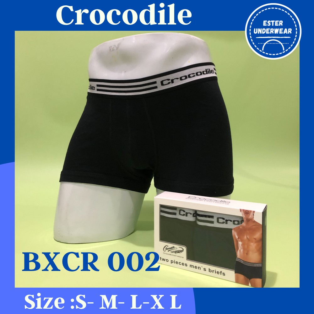 Celana Boxer Pria CROCODILE BXCR 002 ISI-2 PCS