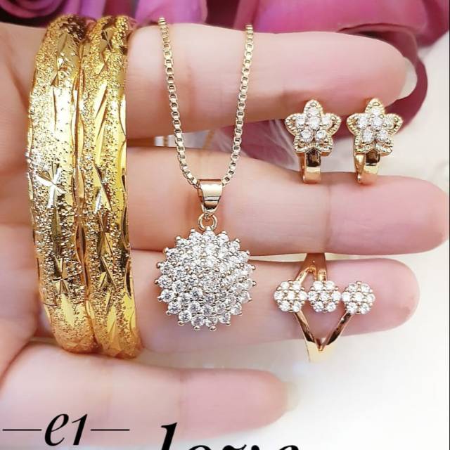 Xuping set perhiasan lapis emas 24k 2806k