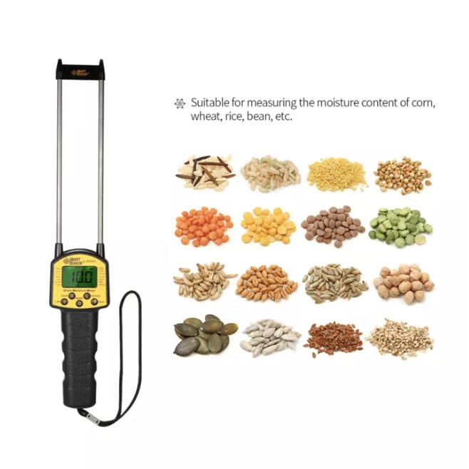 EZPZ Grain Moisture Meter Pengukur Kadar Air AR991 Alat Kelembaban Kacang Gandum Jagung Beras Padi Gabah Biji Bijian Kedelai Smart Sensor
