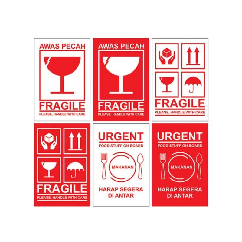 

FRAGILE STICKER || STIKER ANTI PECAH ANTI BANTING