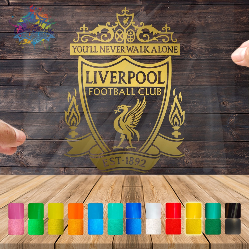Cutting Stiker Liverpool Variasi Motor Mobil Sticker Timbul Keren Nyala Dasbor Spakbor Visor Body Kaca Helm Laptop Hologram Reflective Tahan Air Bodi Samping Nama Jepang Scoopy Vario Beat NMAX PCX Vespa Aesthetic Pickup Anime Windshield Kustom Modif