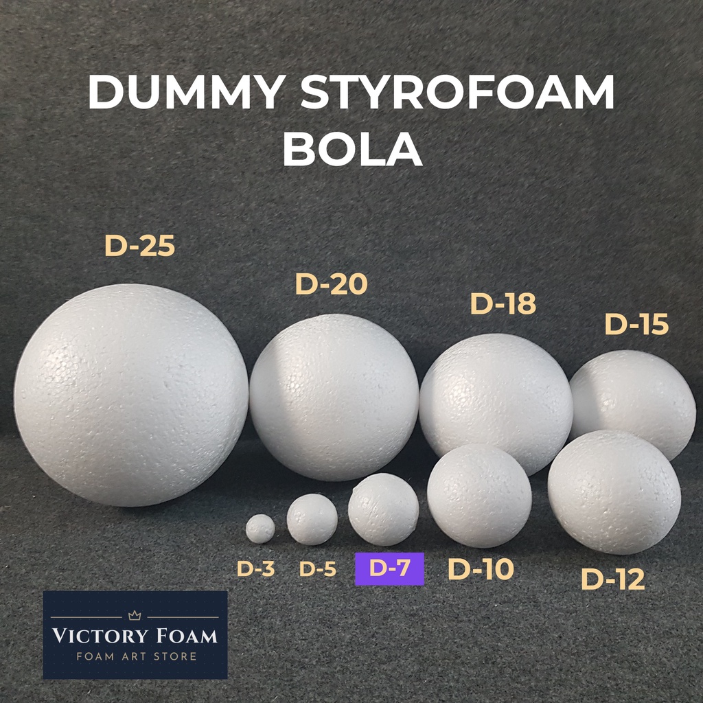 Dummy Styrofoam Bola Diameter 7cm