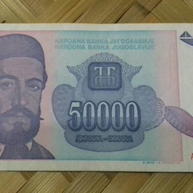 Uang asing 50.000 yugoslavia