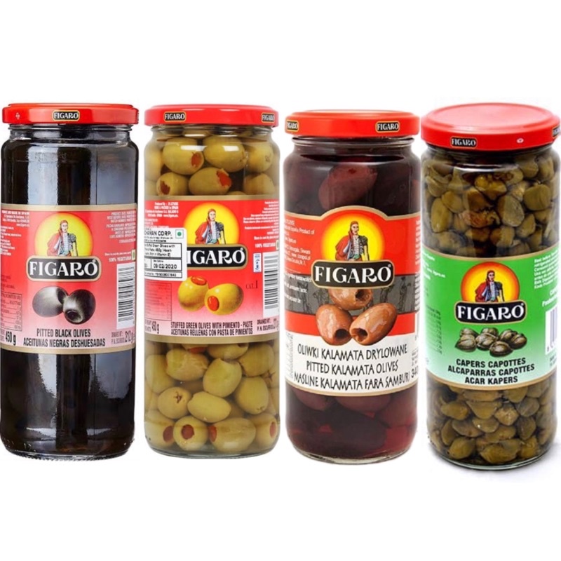 

FIGARO/Capers/Capottes/Pitted/Kalamata Olives/Stuffed/Green/Olives/Pitted/Black/Olives/Acar Kapers/Bua Zaitun