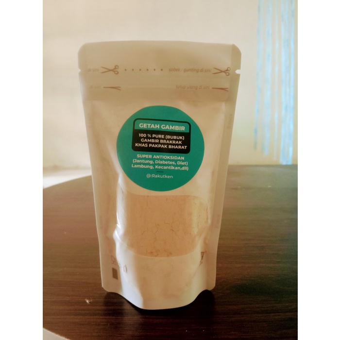 

GETAH GAMBIR (BUBUK), KADAR CATECHINE +85% ,50 GRAM Pengiriman Sumut