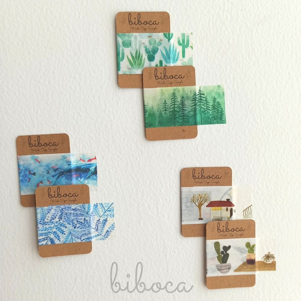 

Washi Tape Sample Selotip Bujo Journal Decorative Scrapbooking Sticker Kertas Deco boca103-108